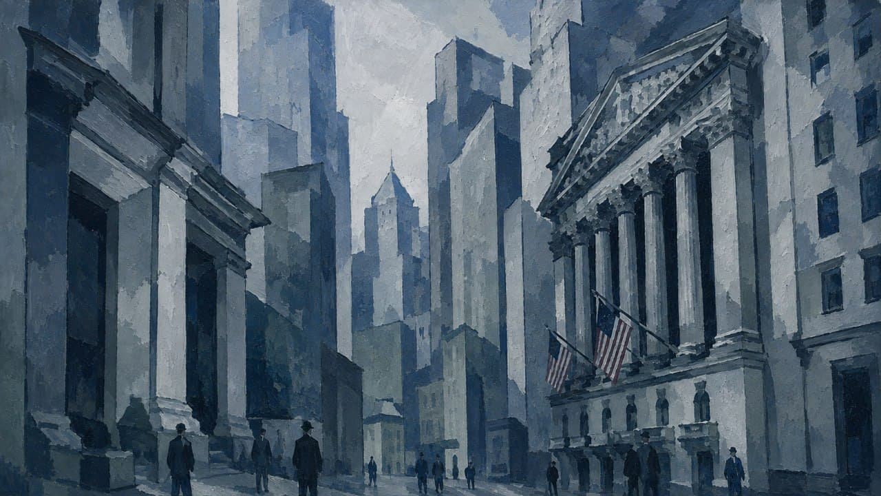 Historic financial district architecture